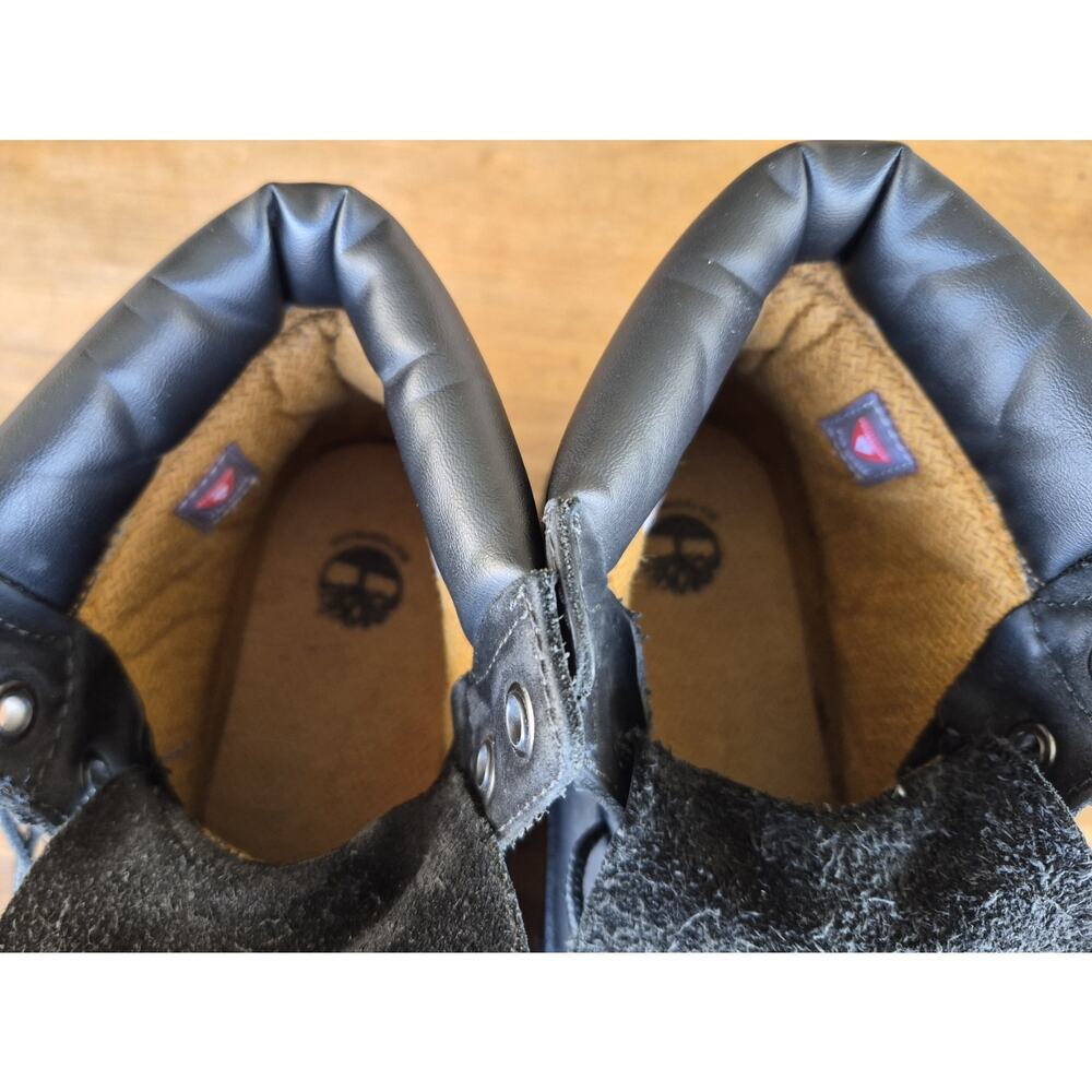 Timberland 6" Premium Waterproof Boots Black Nubuk Junior Size 6M - Picture 9 of 16